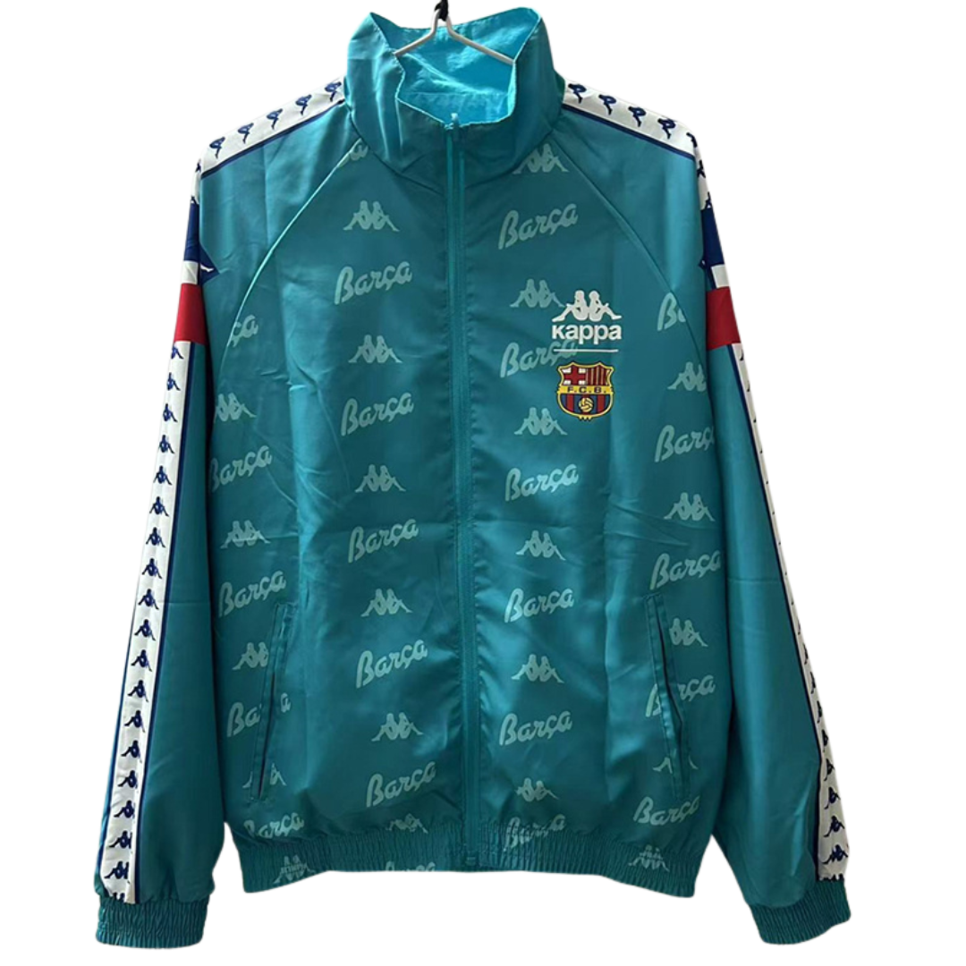 FC Barcelona 1996/97 Inspired Retro Windbreaker - Reversible