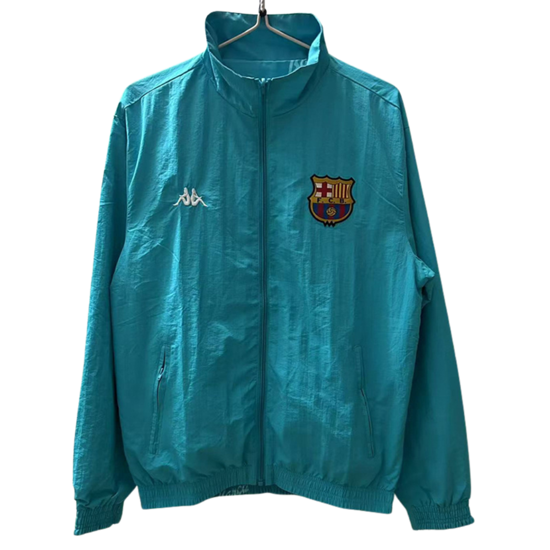 FC Barcelona 1996/97 Inspired Retro Windbreaker - Reversible