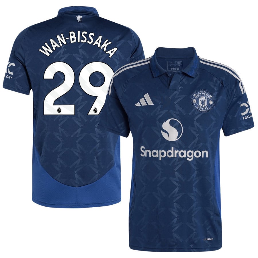 Aaron Wan-Bissaka 29 Manchester United 2024/25 Away Jersey - Men, Blue