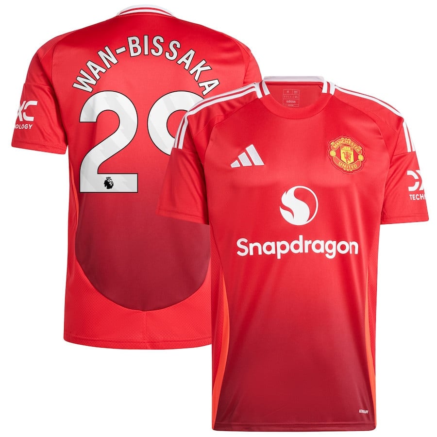 Aaron Wan-Bissaka 29 Manchester United 2024/25 Home Men Jersey - Red