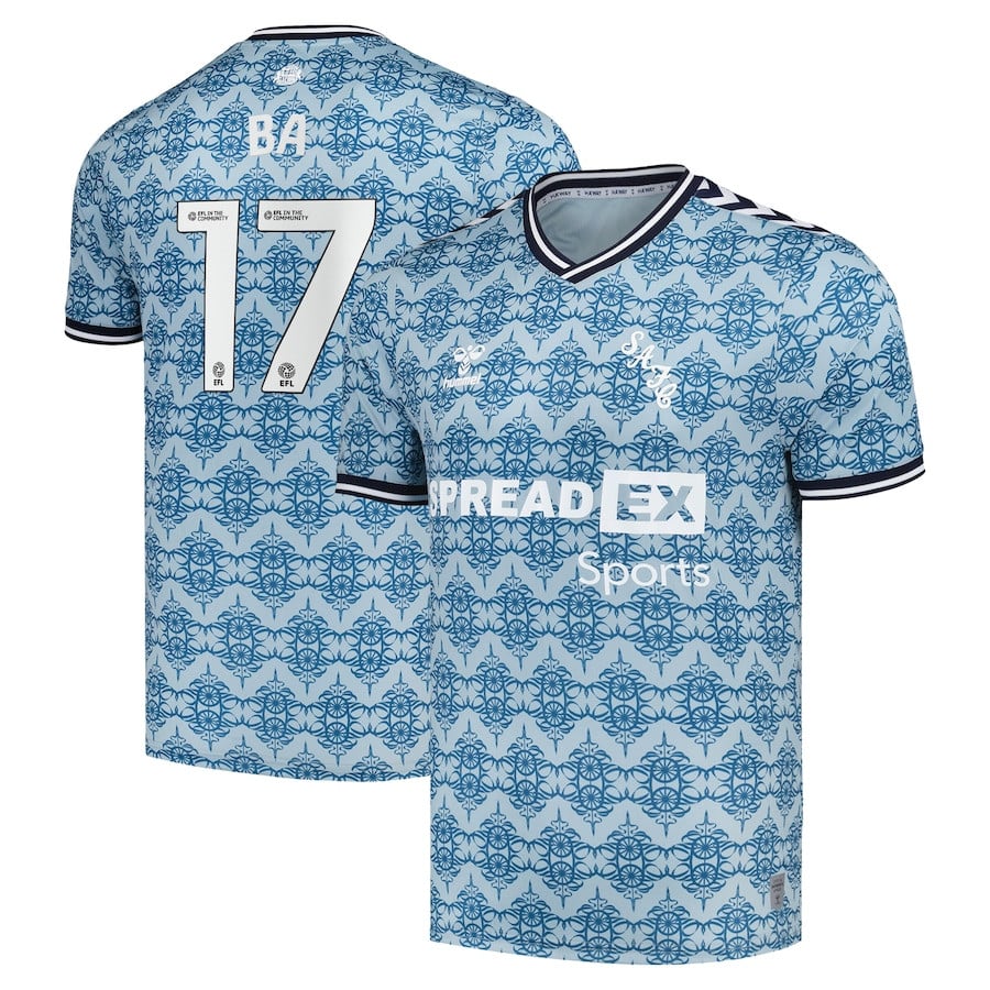 Abdoullah Ba 17 Sunderland A.F.C. 2024/25 Third Men Jersey - Dusty Blue