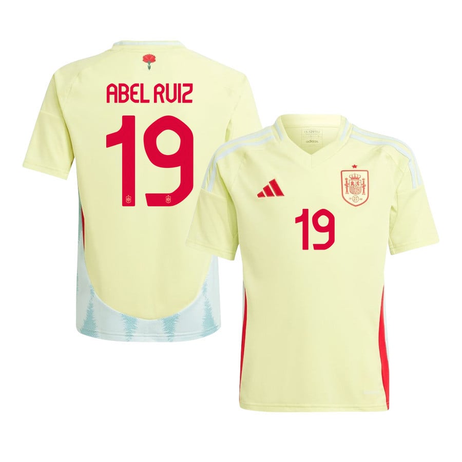 Abel Ruiz 19 Spain National Team 2024 Away YOUTH Jersey - Yellow