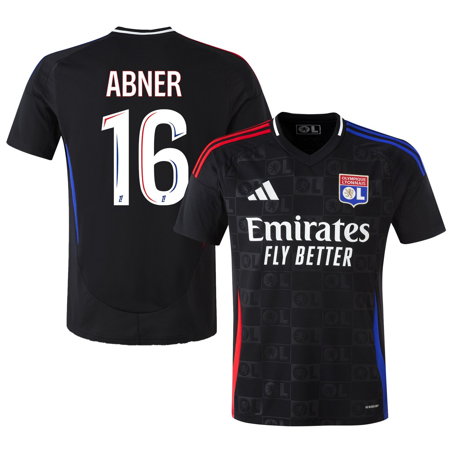 Abner 16 Olympique Lyonnais 2024/25 Away Men Jersey - Black