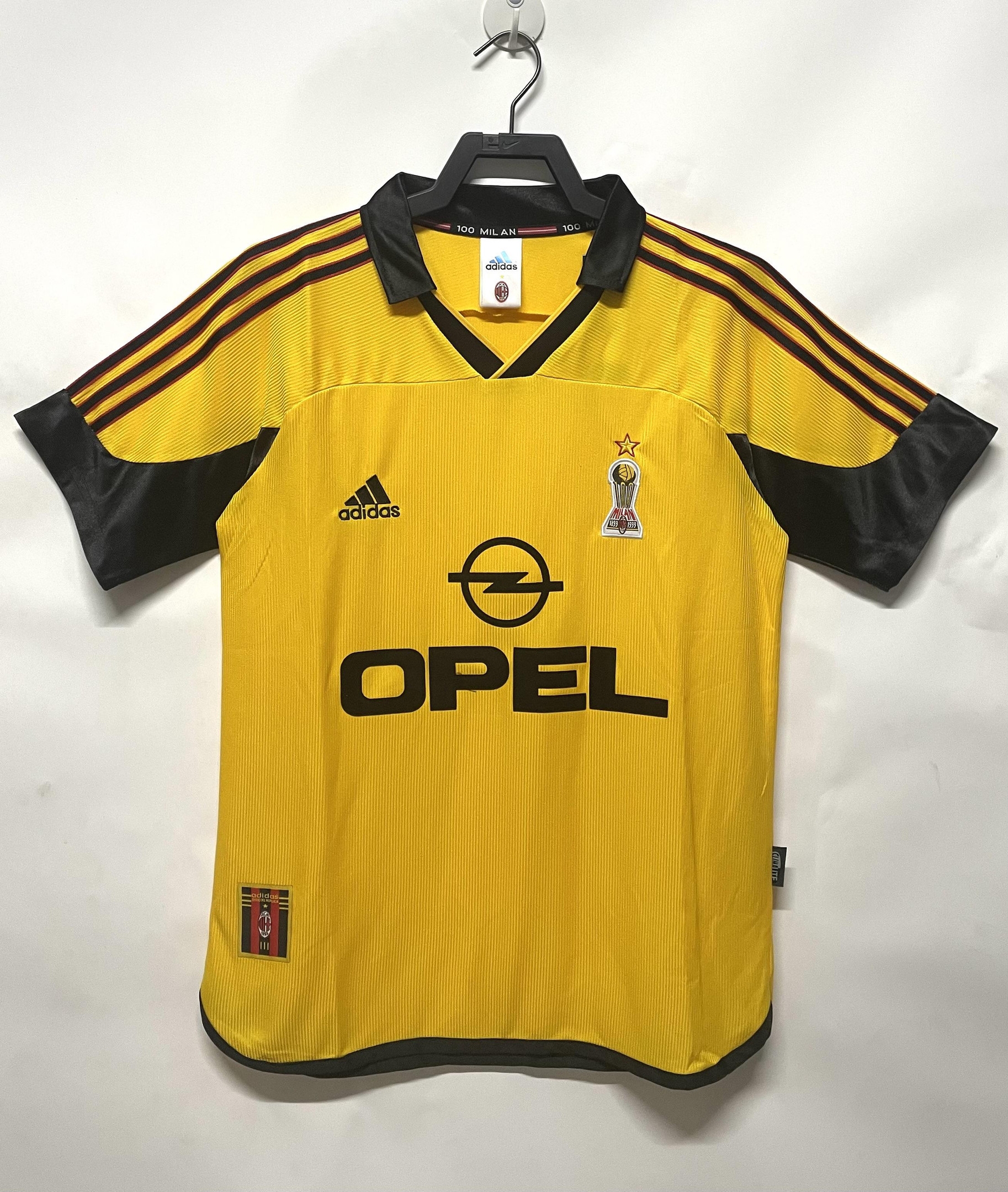 AC Milan 1999/00 Away Retro Men Jersey – Yellow