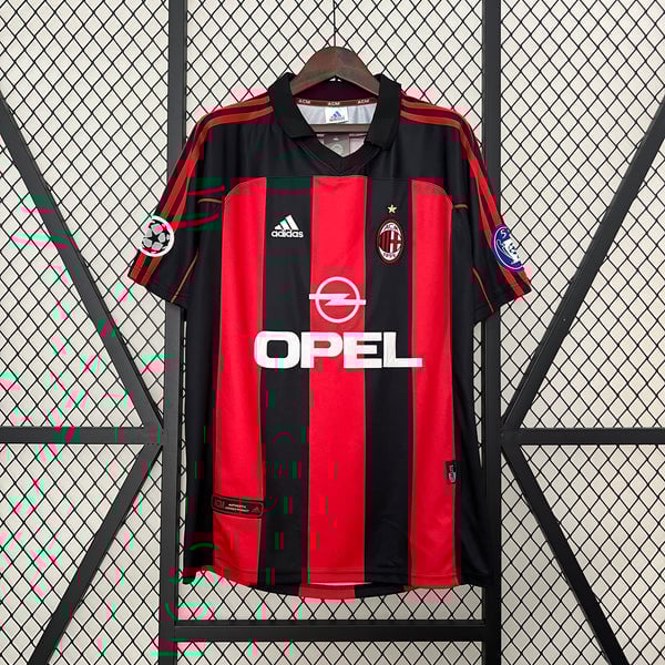 AC Milan 2000/01 Home Retro Men Jersey - Black/Red