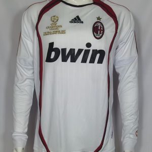 AC Milan 2006 Away Champions League Retro Long Sleeve Men Jersey - White