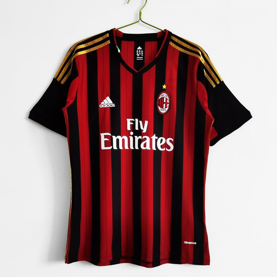 AC Milan 2013/14 Home Retro Men Jersey - Black