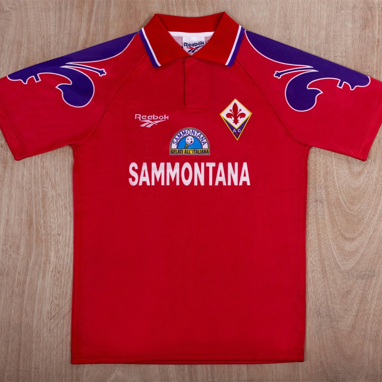 ACF Fiorentina 1995/96 Away Retro Men Jersey - Red