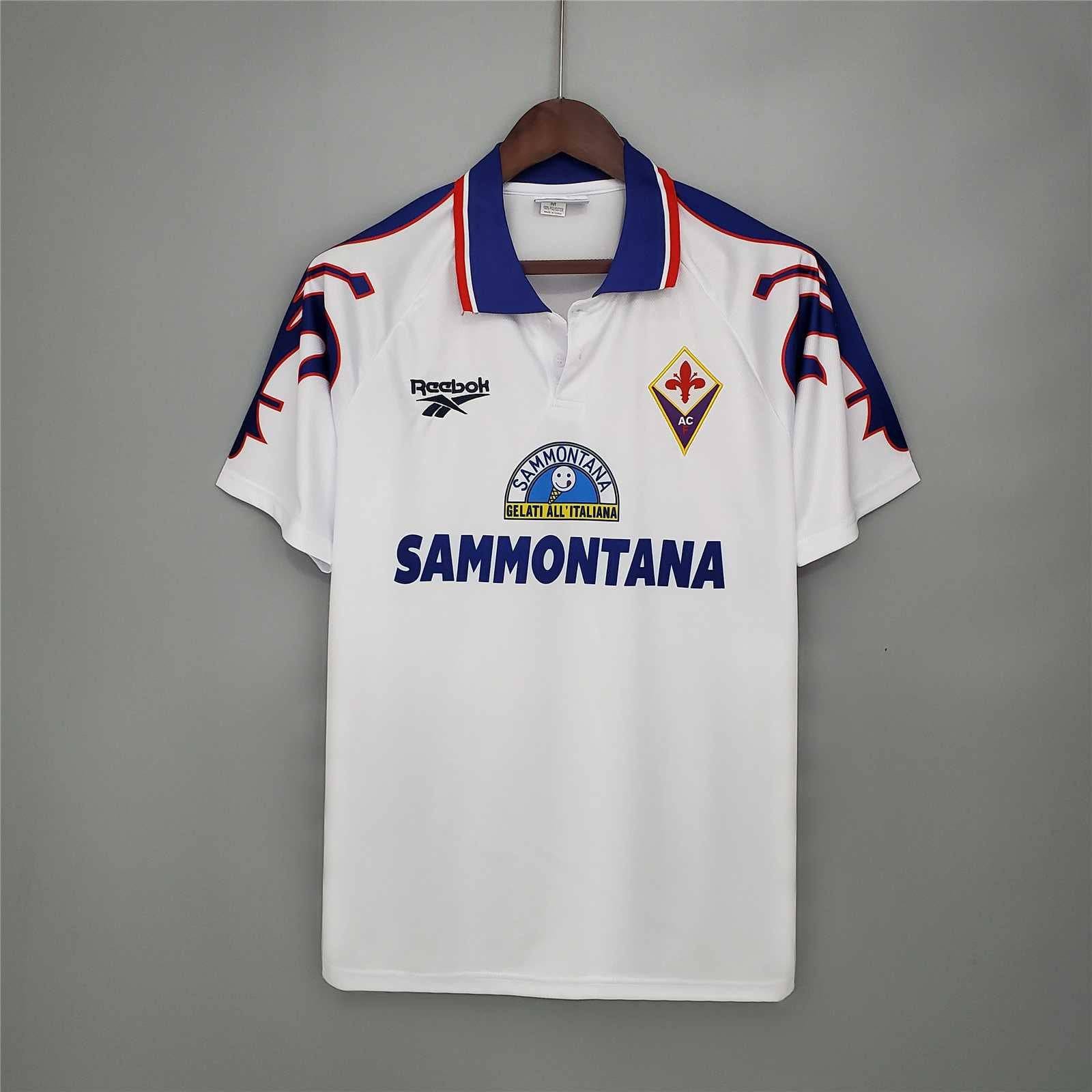 ACF Fiorentina 1995/96 Away Retro Men Jersey - White
