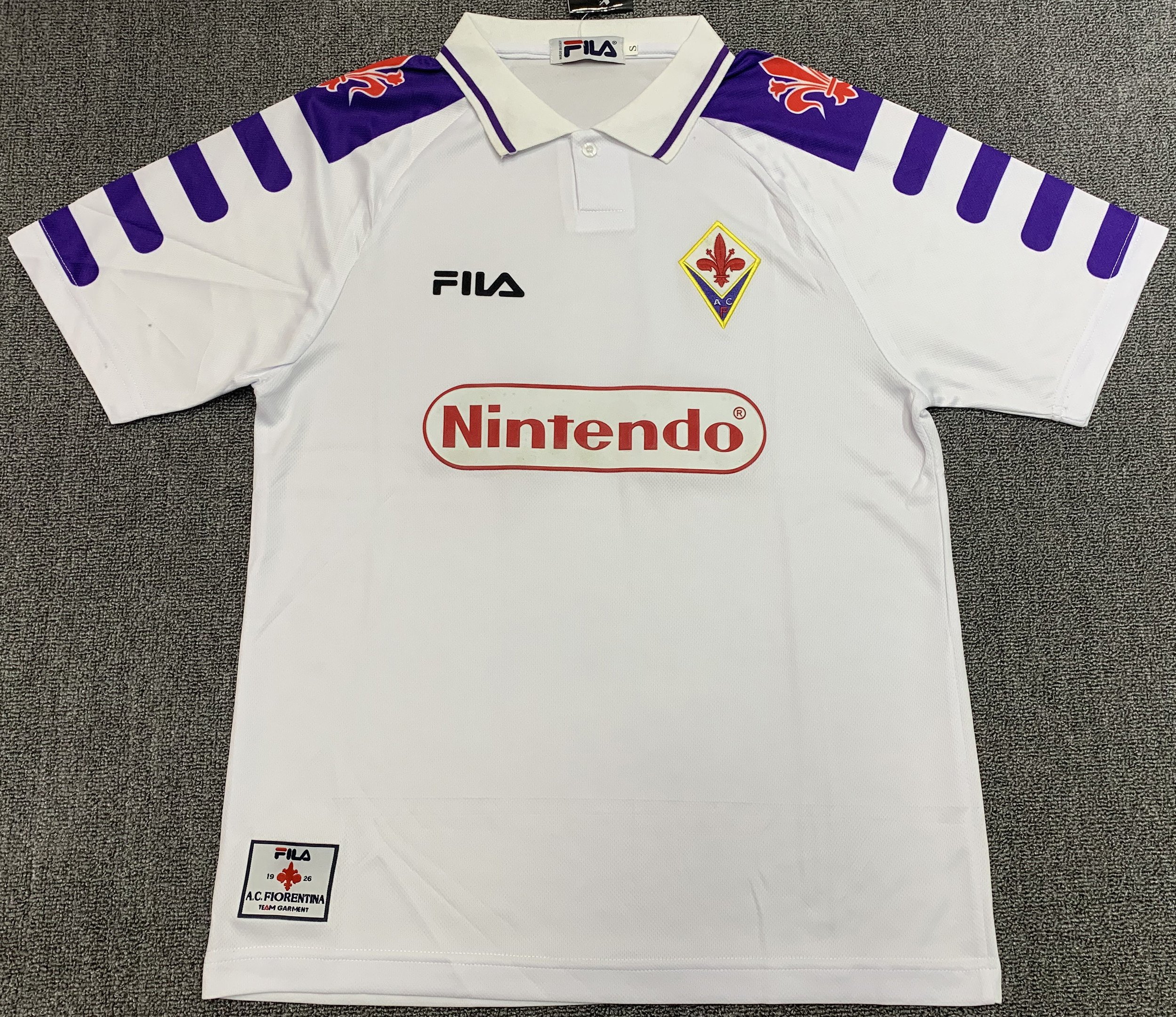 ACF Fiorentina 1998/99 Away Retro Men Jersey – White