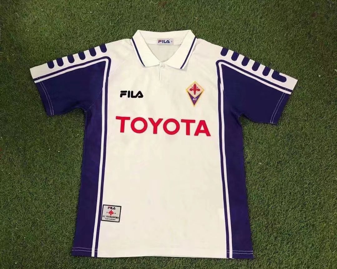 ACF Fiorentina 1999/2000 Away Retro Men Jersey – White