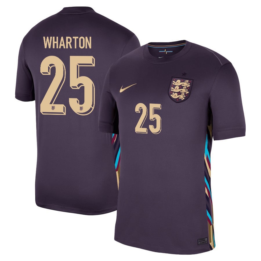 Adam Wharton 25 England 2024/25 Away Stadium Football Jersey - Men Purple