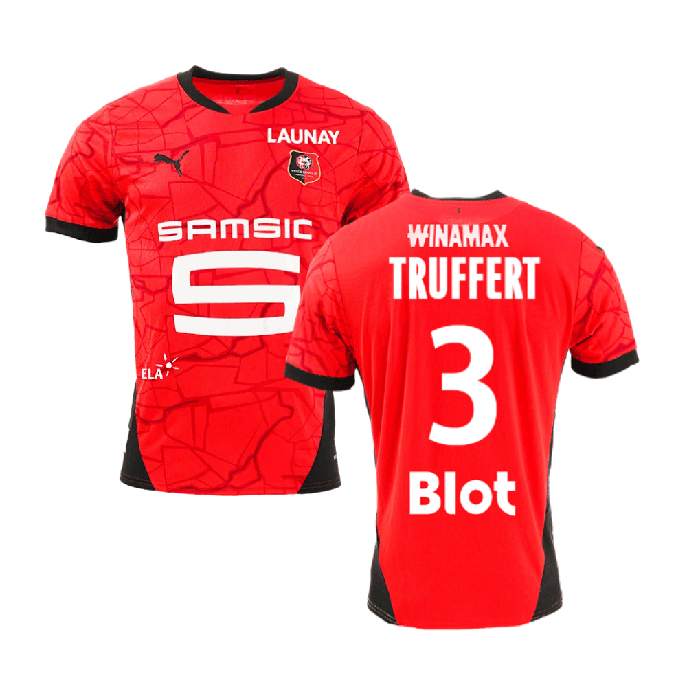 Adrien Truffert 3 Stade Rennais F.C. 2024/25 Home Men Jersey - Red