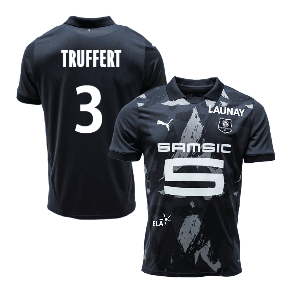 Adrien Truffert 3 Stade Rennais F.C. 2024/25 Third Men Jersey - Black