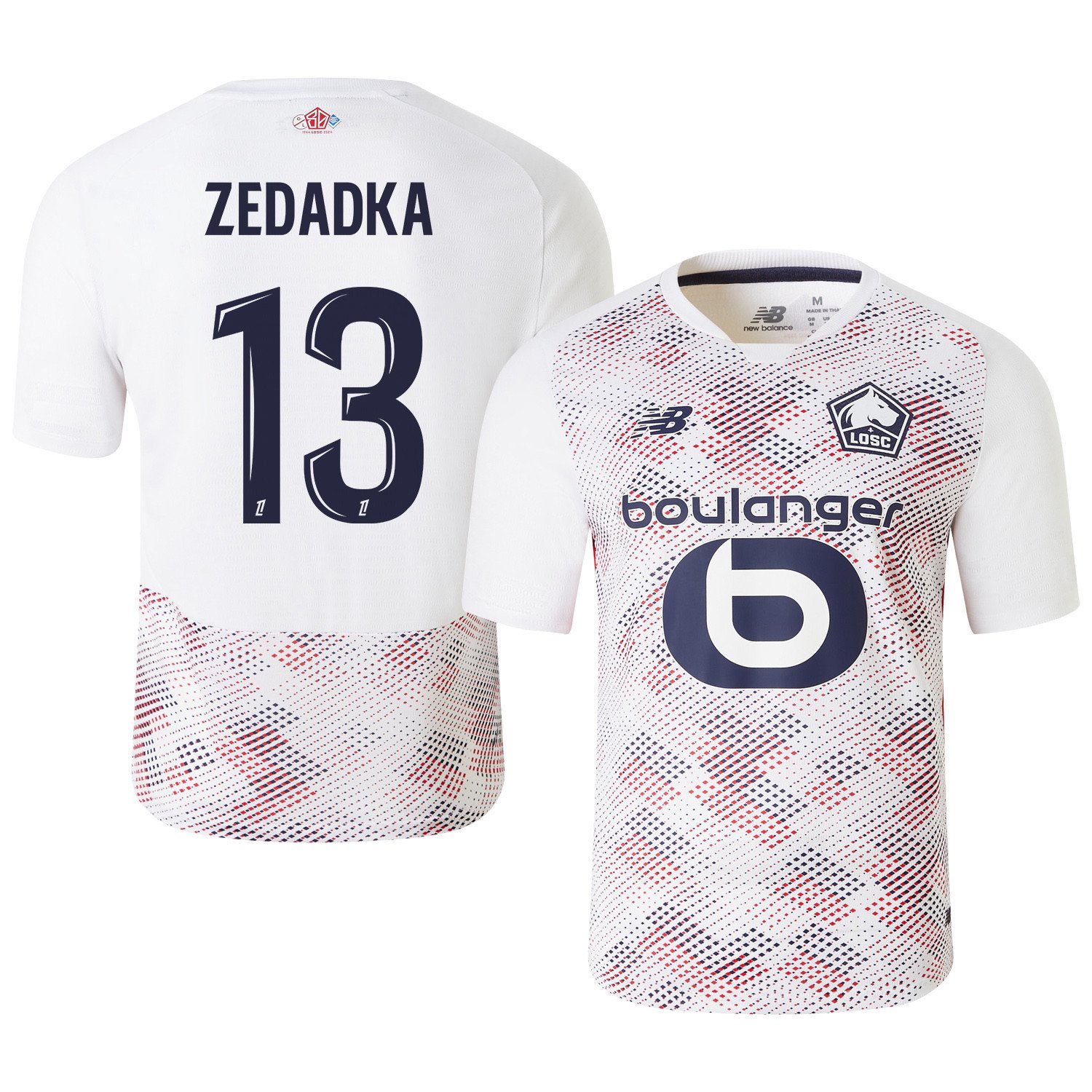 Akim Zedadka 13 LOSC Lille 2024/25 Away Men Jersey - White