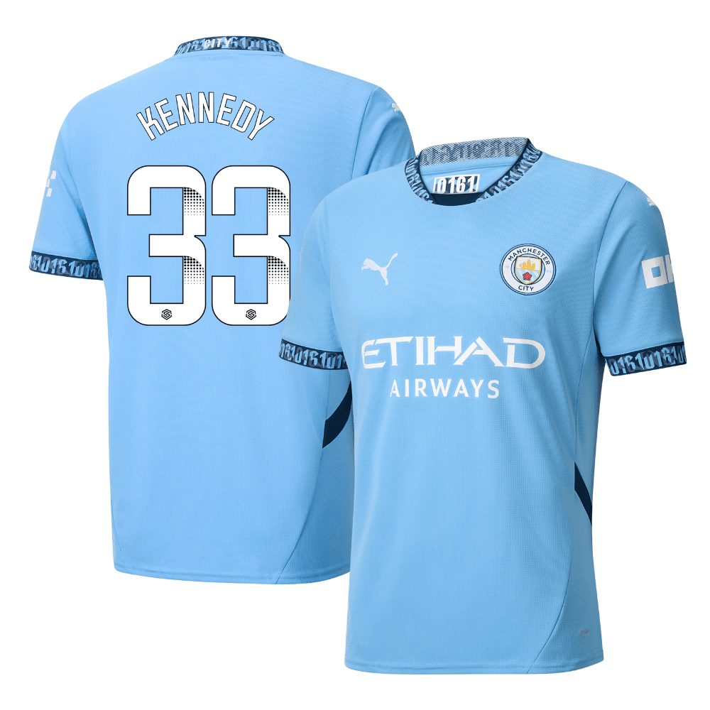 Alanna Kennedy 33 Manchester City 2024/25 Women's Team Home Men Jersey - Light Blue