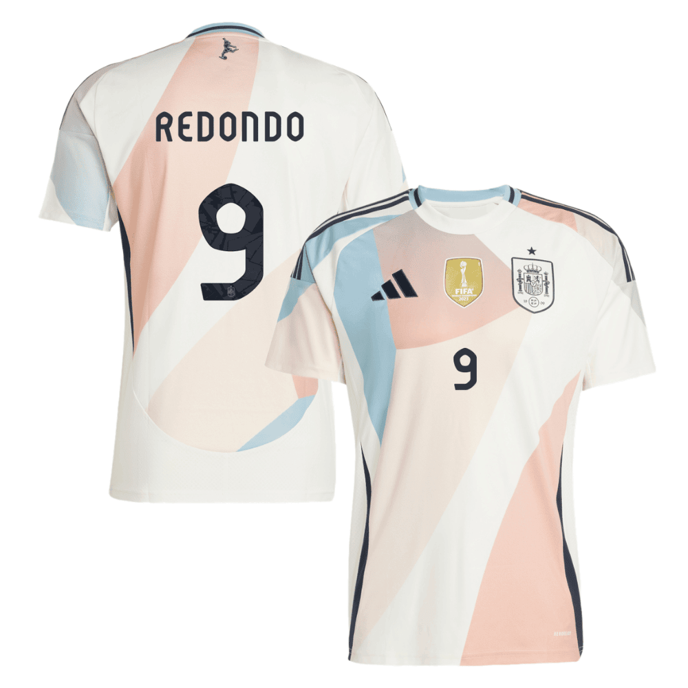 Alba Redondo 9 Spain Women's National Team 2025/26 Away Men Jersey - Cream