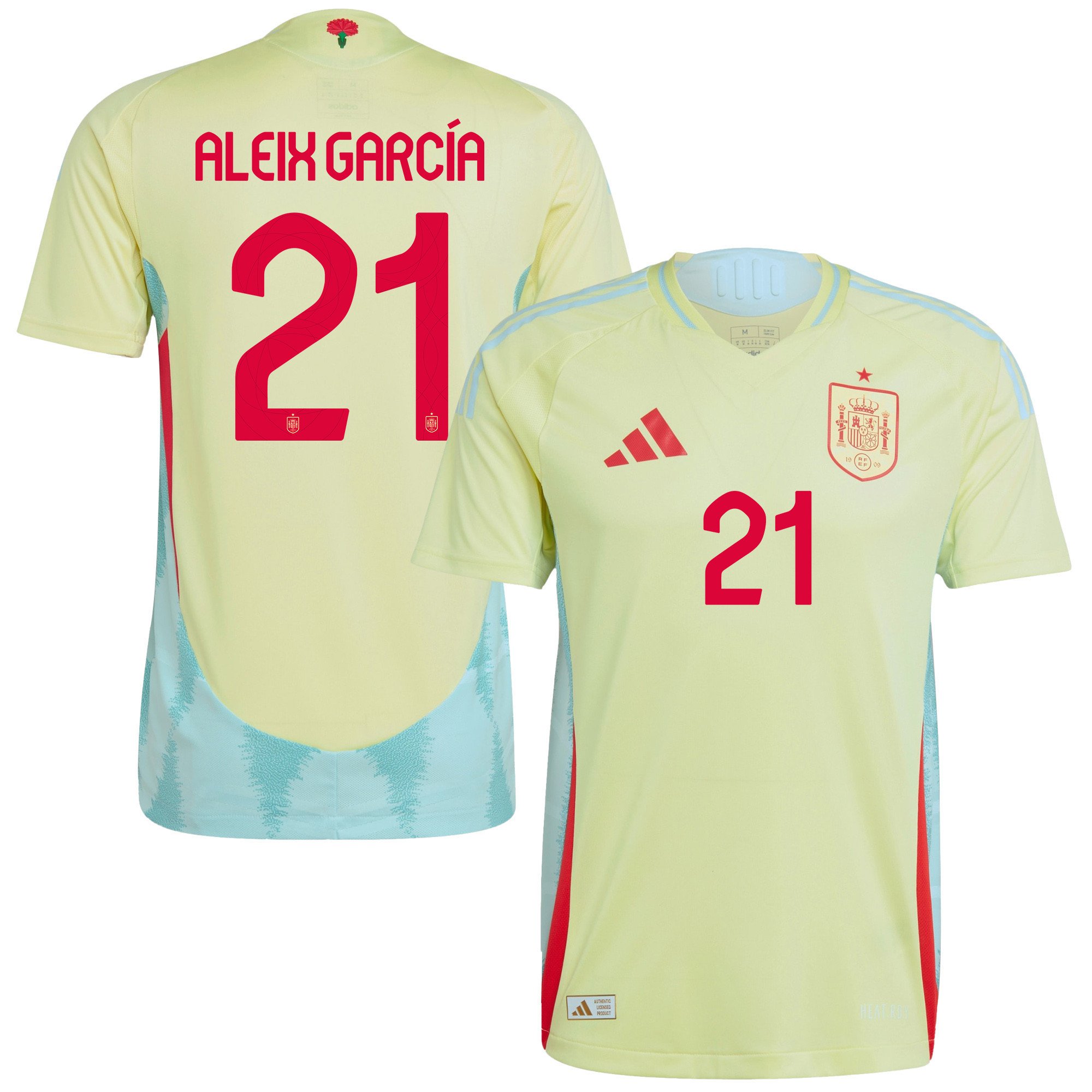 Aleix García 21 Spain National Team 2024 Away Men Jersey - Yellow