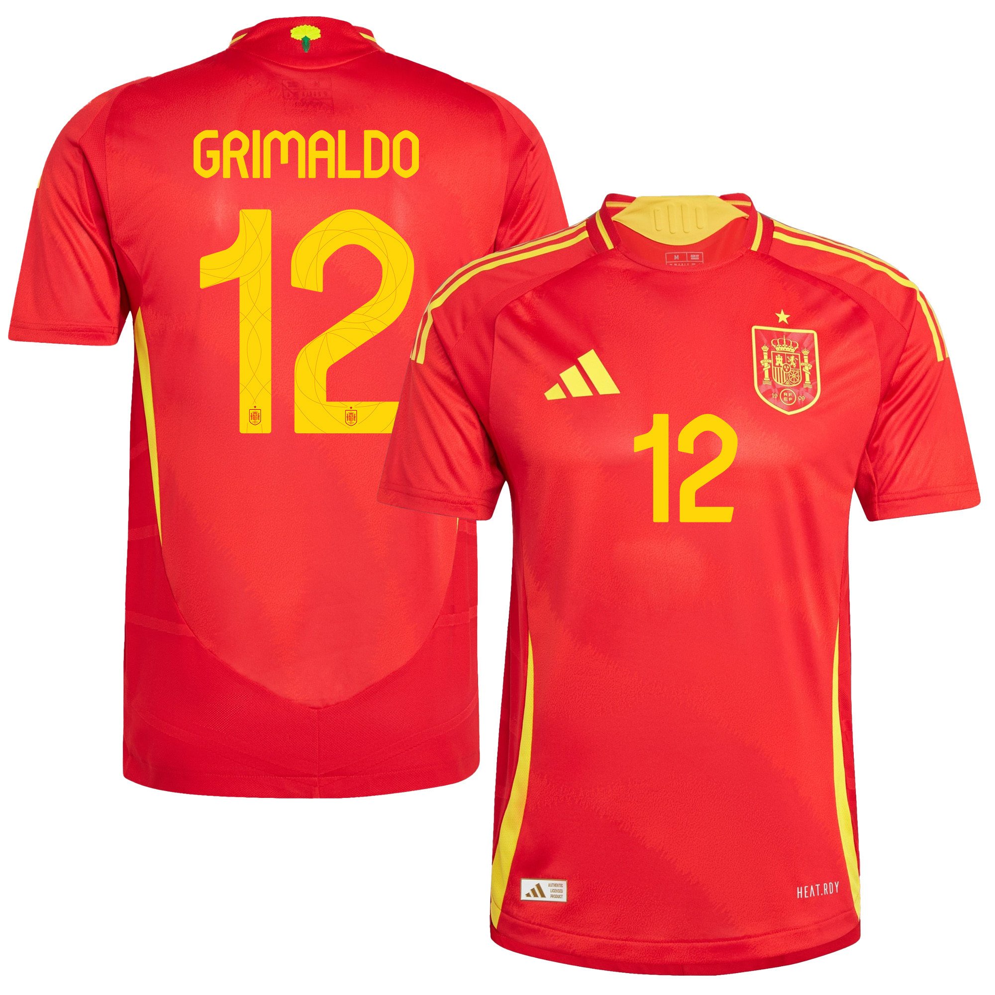 Alejandro Grimaldo 12 Spain National Team 2024 Home Men Jersey - Red