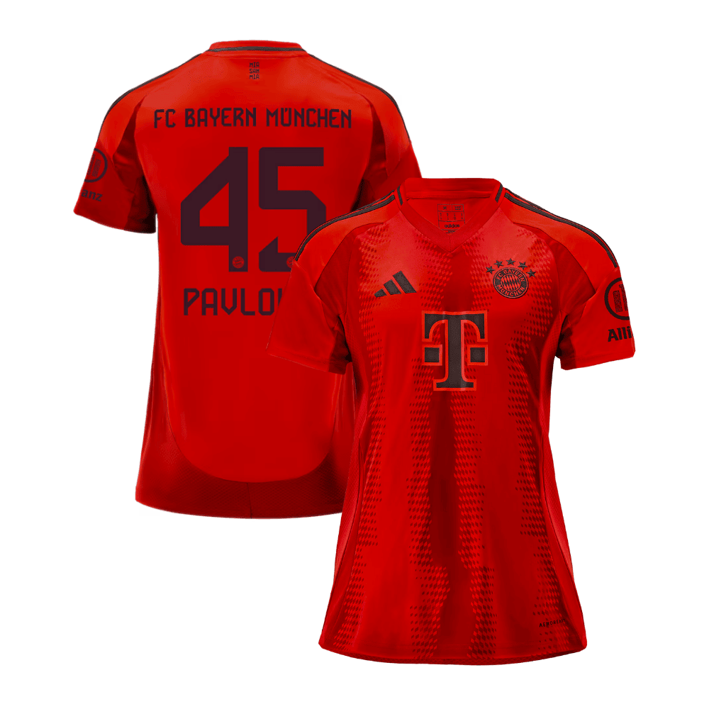 Aleksandar Pavlović 45 Bayern Munich 2024/25 Home Women Jersey - Red