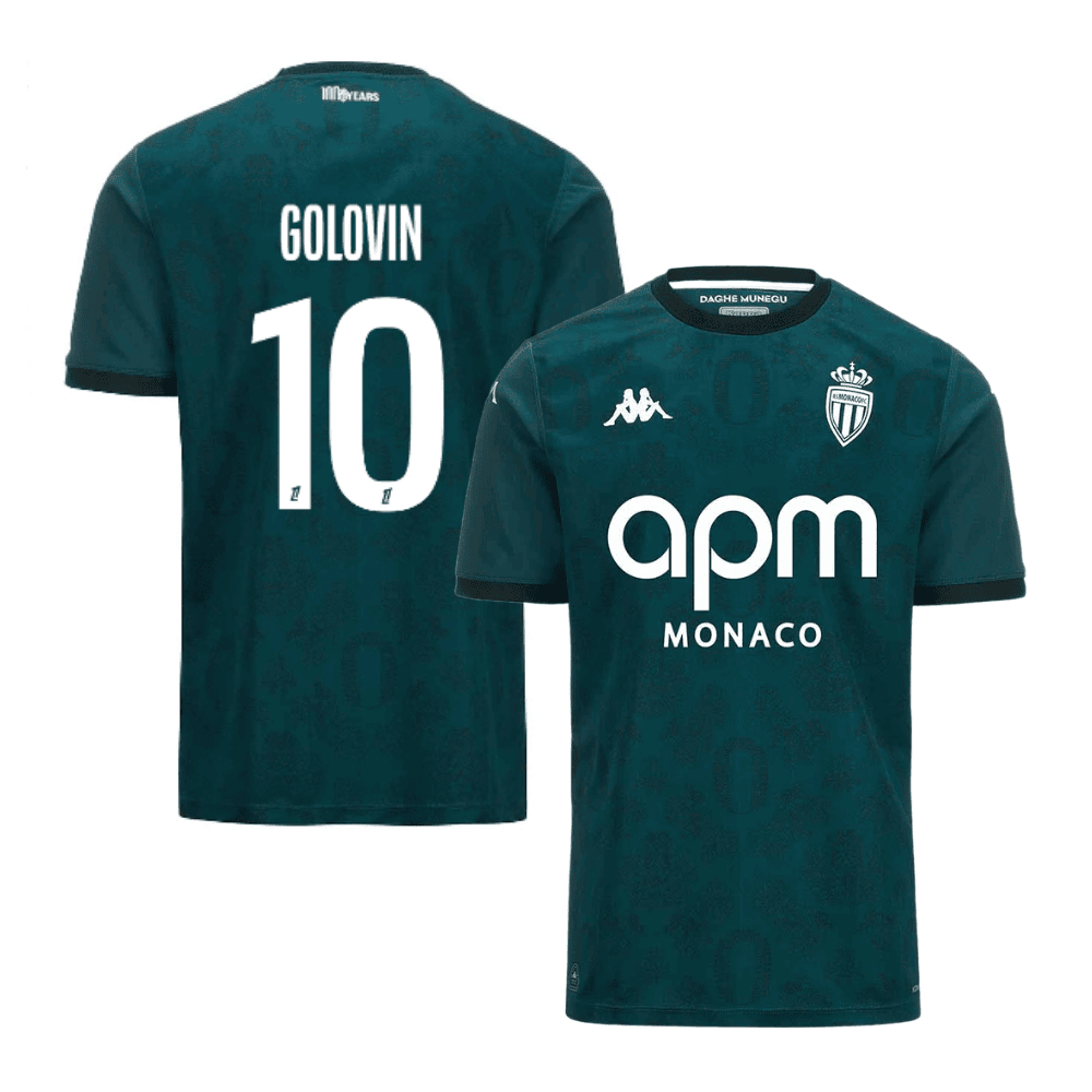Aleksandr Golovin 10 AS Monaco 2024/25 Away Men Jersey - Green