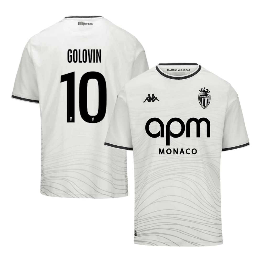 Aleksandr Golovin 10 AS Monaco 2024/25 Third Men Jersey - White