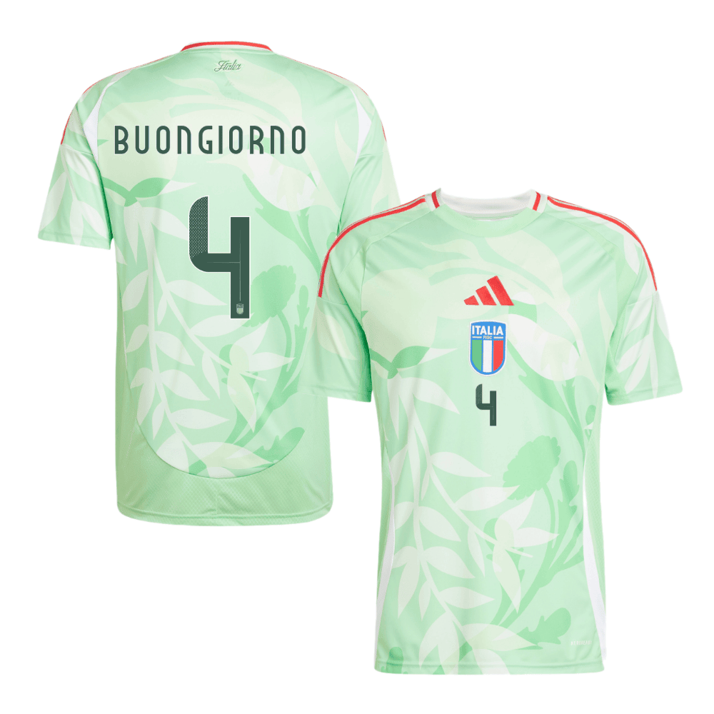 Alessandro Buongiorno 4 Italy National Team 2025/26 Away Men Jersey - Green