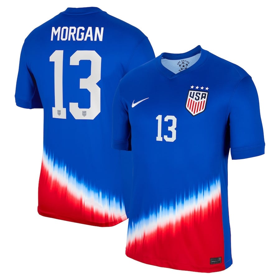 Alex Morgan 13 USA Women's National Team 2024/25 Away Men Jersey - Royal