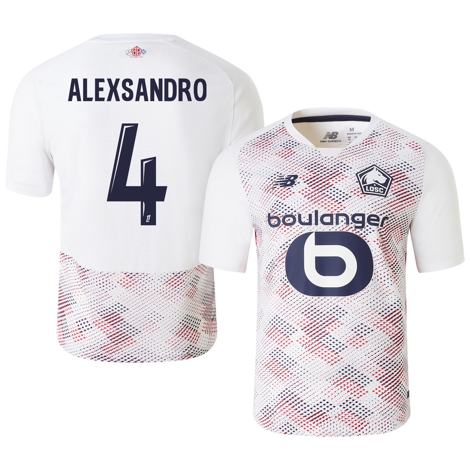 Alexsandro 4 LOSC Lille 2024/25 Away Men Jersey - White