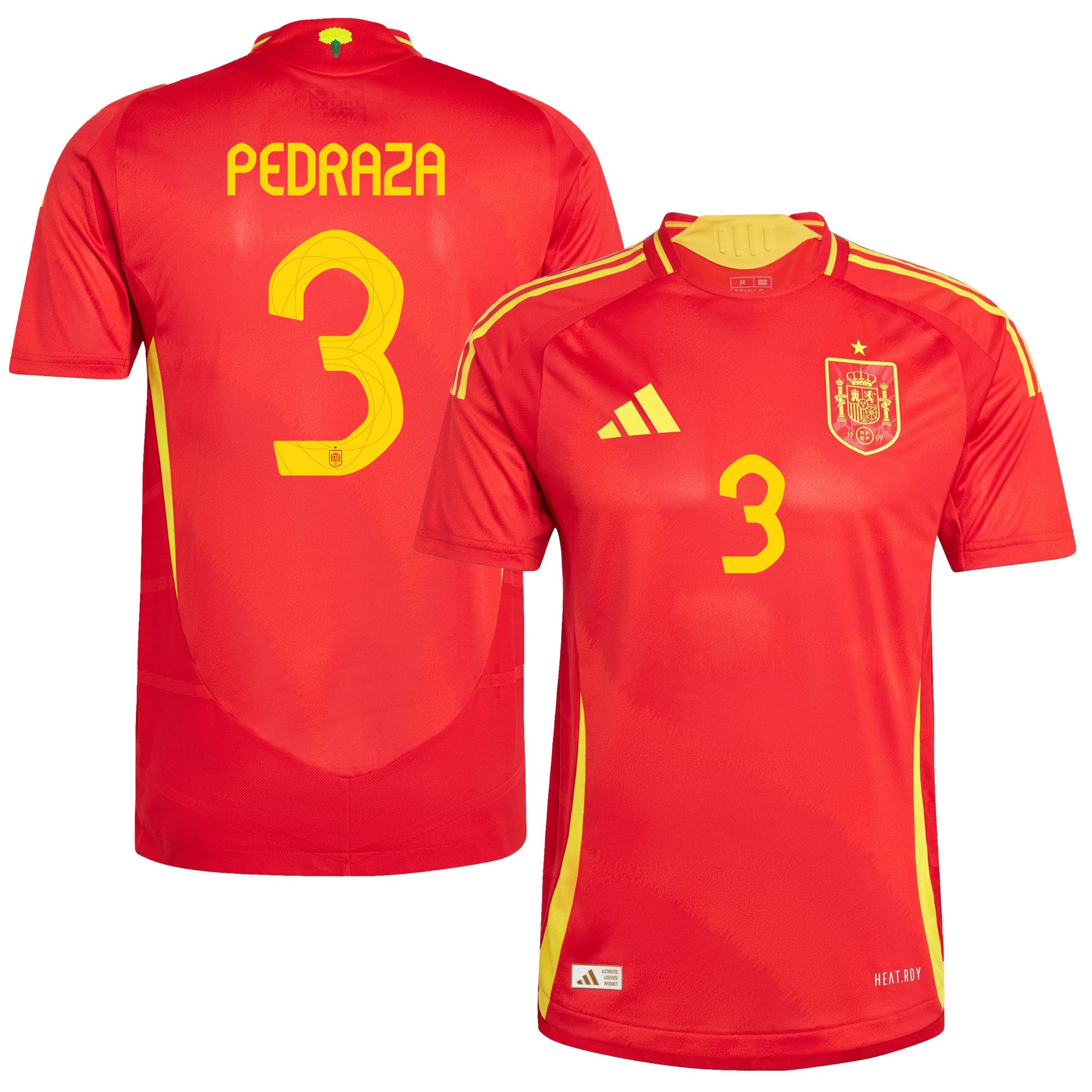 Alfonso Pedraza 3 Spain National Team 2024 Home Men Jersey - Red