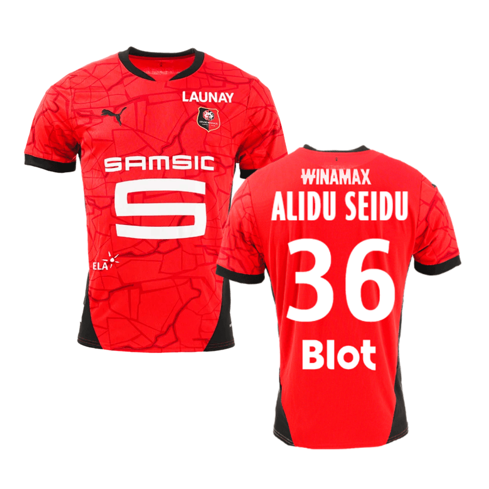 Alidu Seidu 36 Stade Rennais F.C. 2024/25 Home Men Jersey - Red