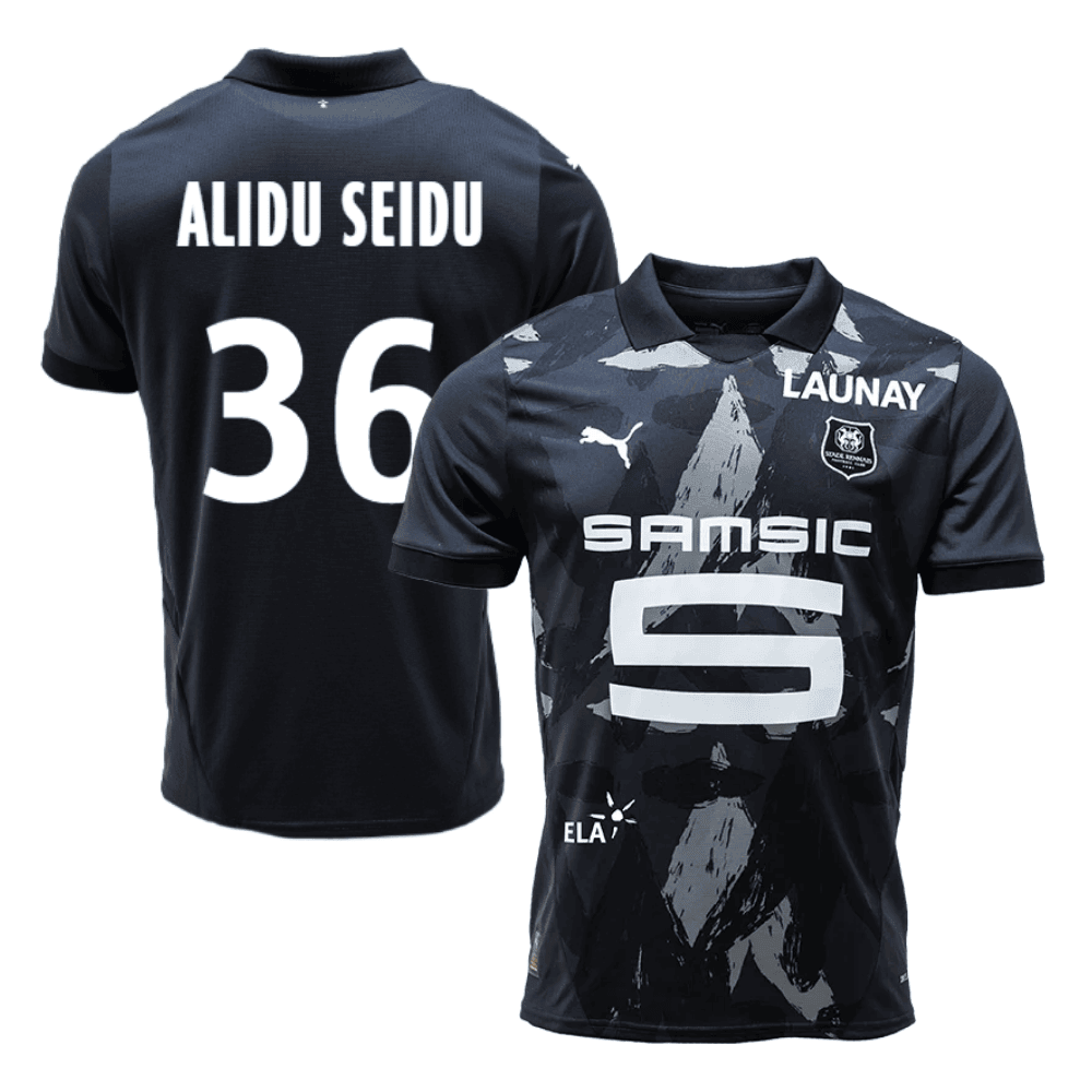 Alidu Seidu 36 Stade Rennais F.C. 2024/25 Third Men Jersey - Black