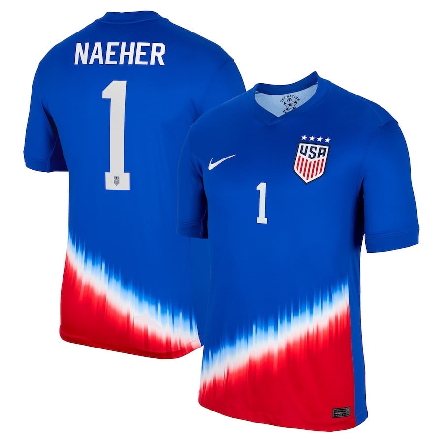 Alyssa Naeher 1 USWNT 2024 Away Men Jersey - Royal