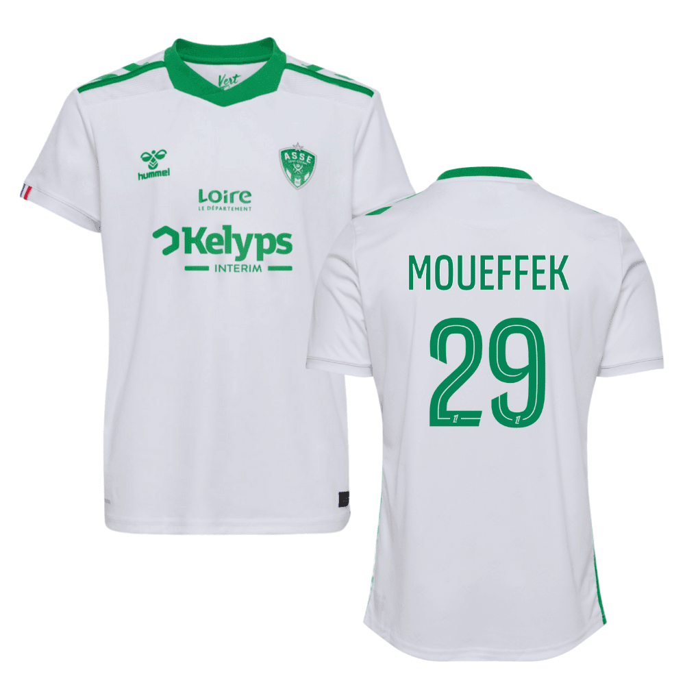 Aïmen Moueffek 29 AS Saint-Étienne 2024/25 Away Men Jersey - White