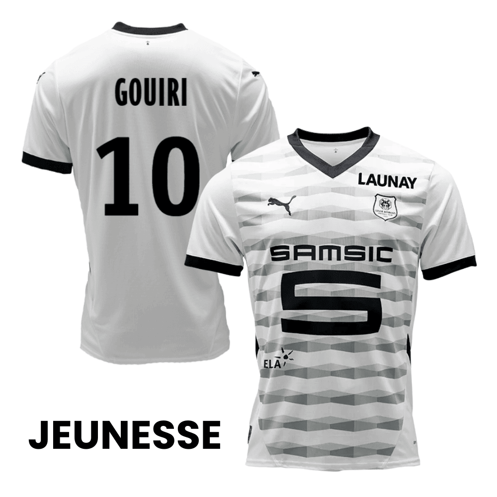 Amine Gouiri 10 Stade Rennais F.C. 2024/25 Away YOUTH Jersey - White
