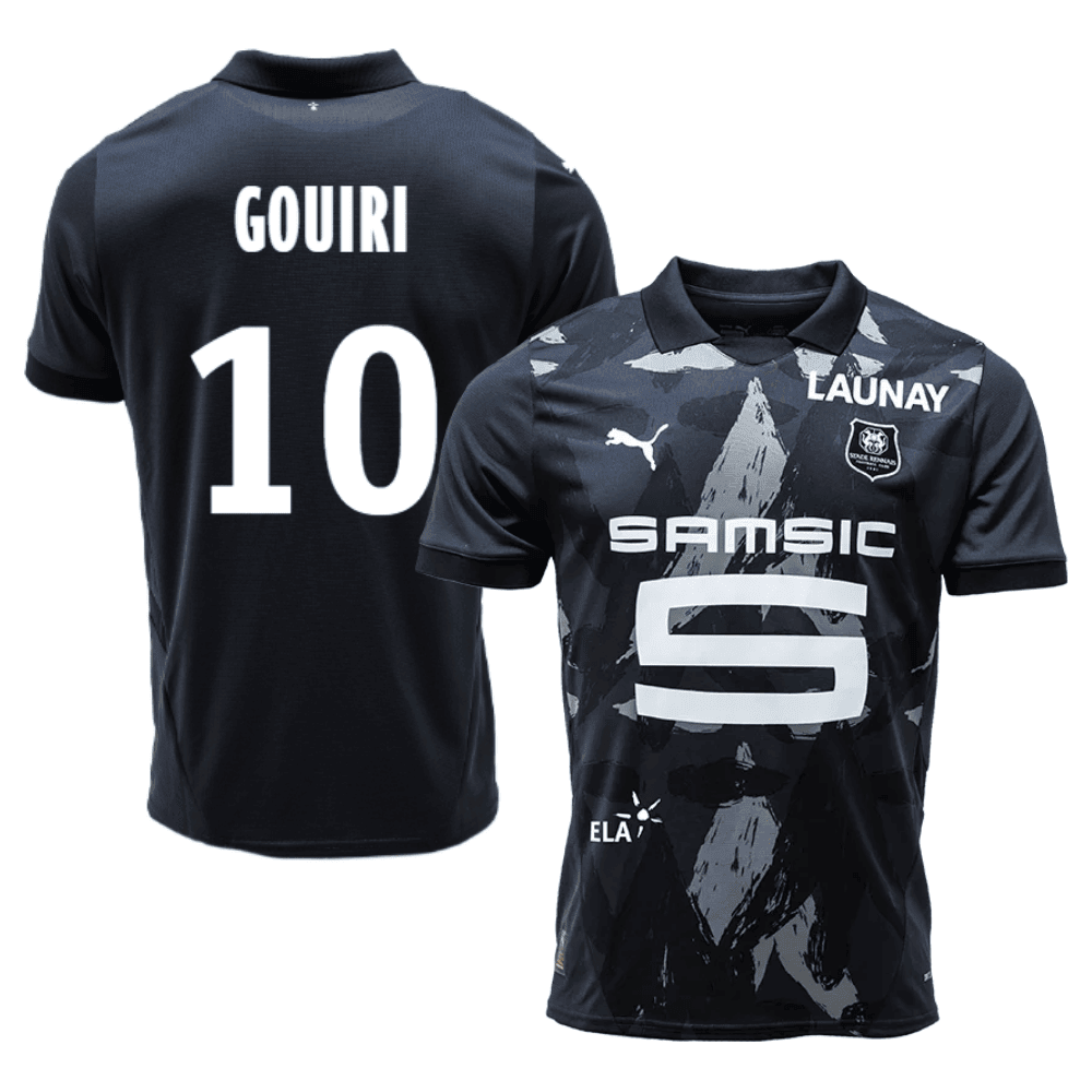 Amine Gouiri 10 Stade Rennais F.C. 2024/25 Third Men Jersey - Black