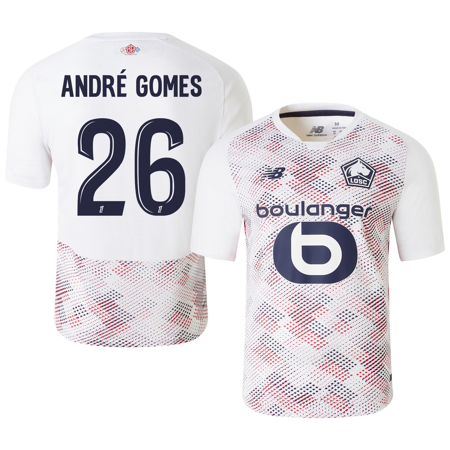 André Gomes 26 LOSC Lille 2024/25 Away Men Jersey - White
