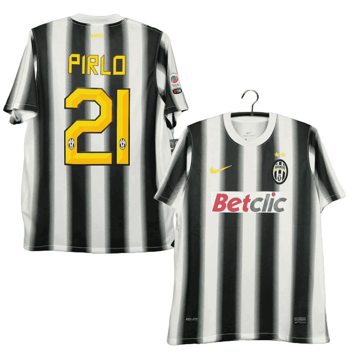 Andrea Pirlo 21 Juventus 2011-2012 Home Retro Jersey - Men