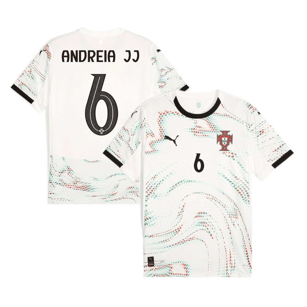 Andreia Jacinto 6 Portugal Women's National Team 2025/26 Away Men Jersey - White