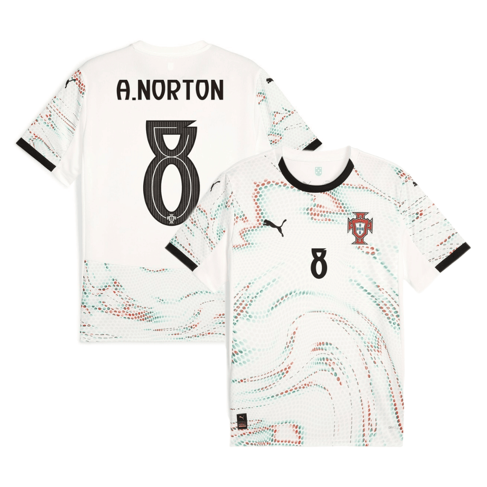 Andreia Norton 8 Portugal Women's National Team 2025/26 Away Men Jersey - White