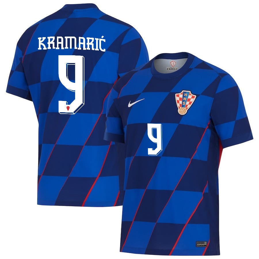 Andrej Kramarić 9 Croatia National Team 2024 Away Men Jersey - Blue