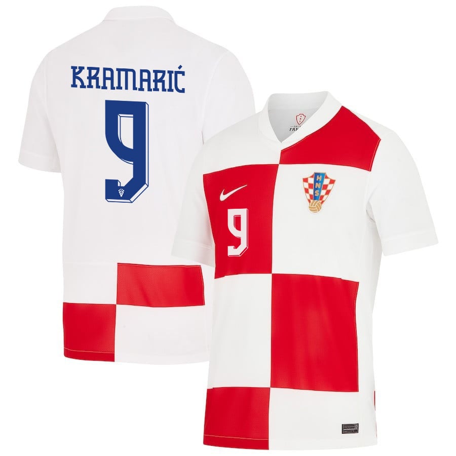 Andrej Kramarić 9 Croatia National Team 2024 Home Men Jersey - White