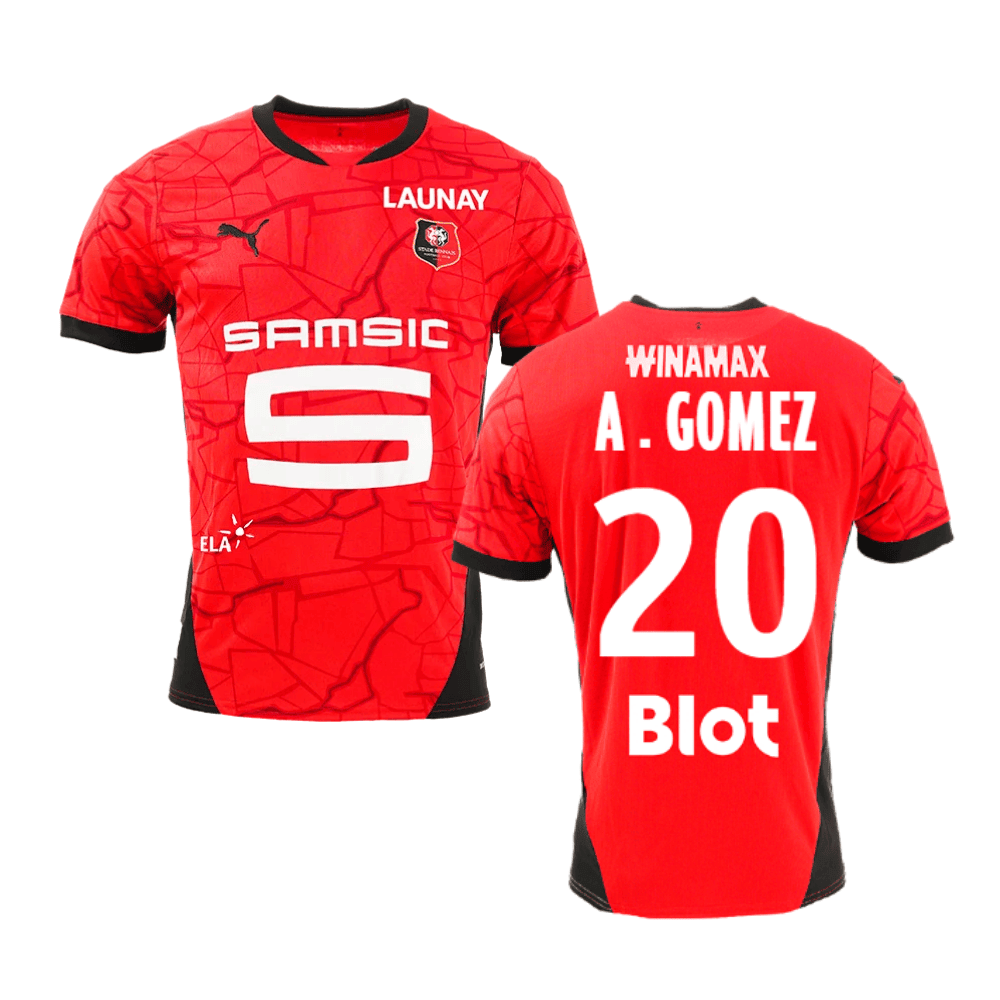 Andrés Gómez 20 Stade Rennais F.C. 2024/25 Home Men Jersey - Red