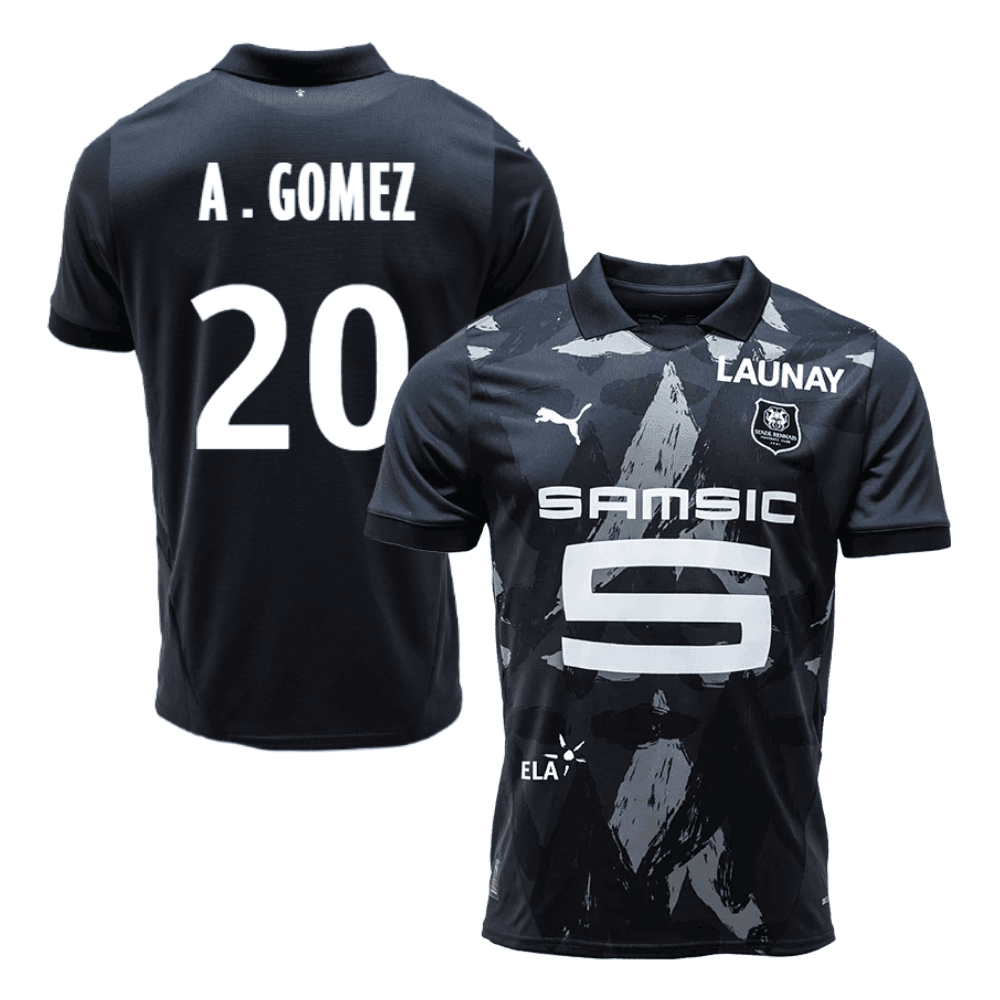 Andrés Gómez 20 Stade Rennais F.C. 2024/25 Third Men Jersey - Black