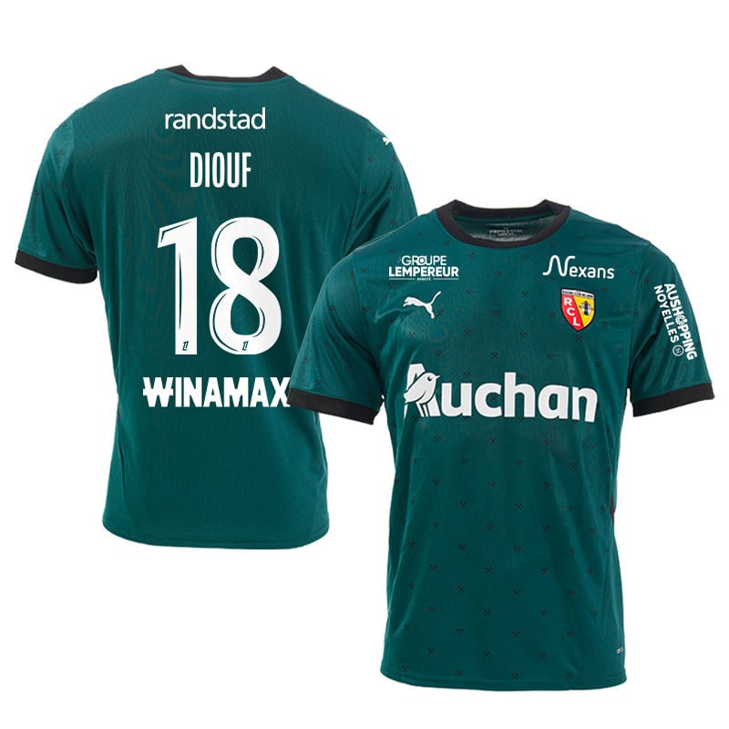 Andy Diouf 18 RC Lens 2024/25 Away Men Jersey - Green