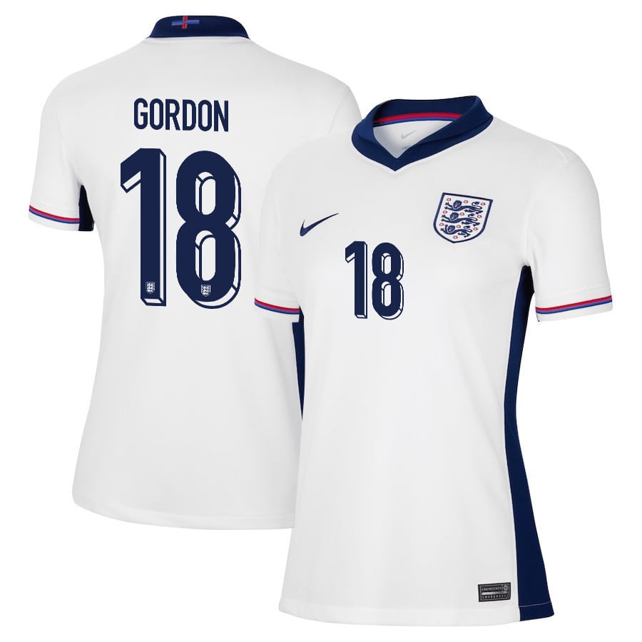 Anthony Gordon 18 England 2024/25 Home Stadium Football Women Jersey - White