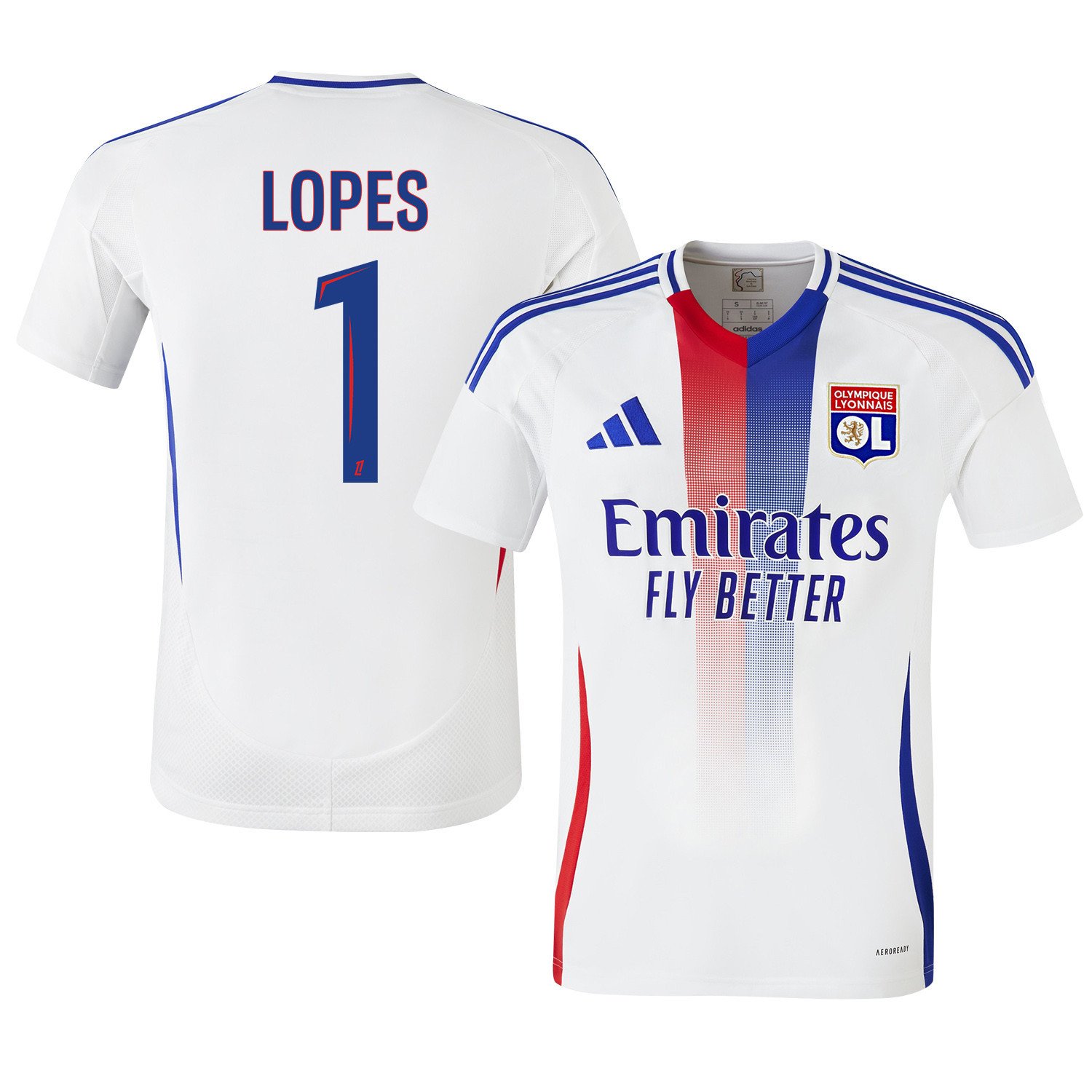 Anthony Lopes 1 Olympique Lyonnais 2024/25 Home Men Jersey - White