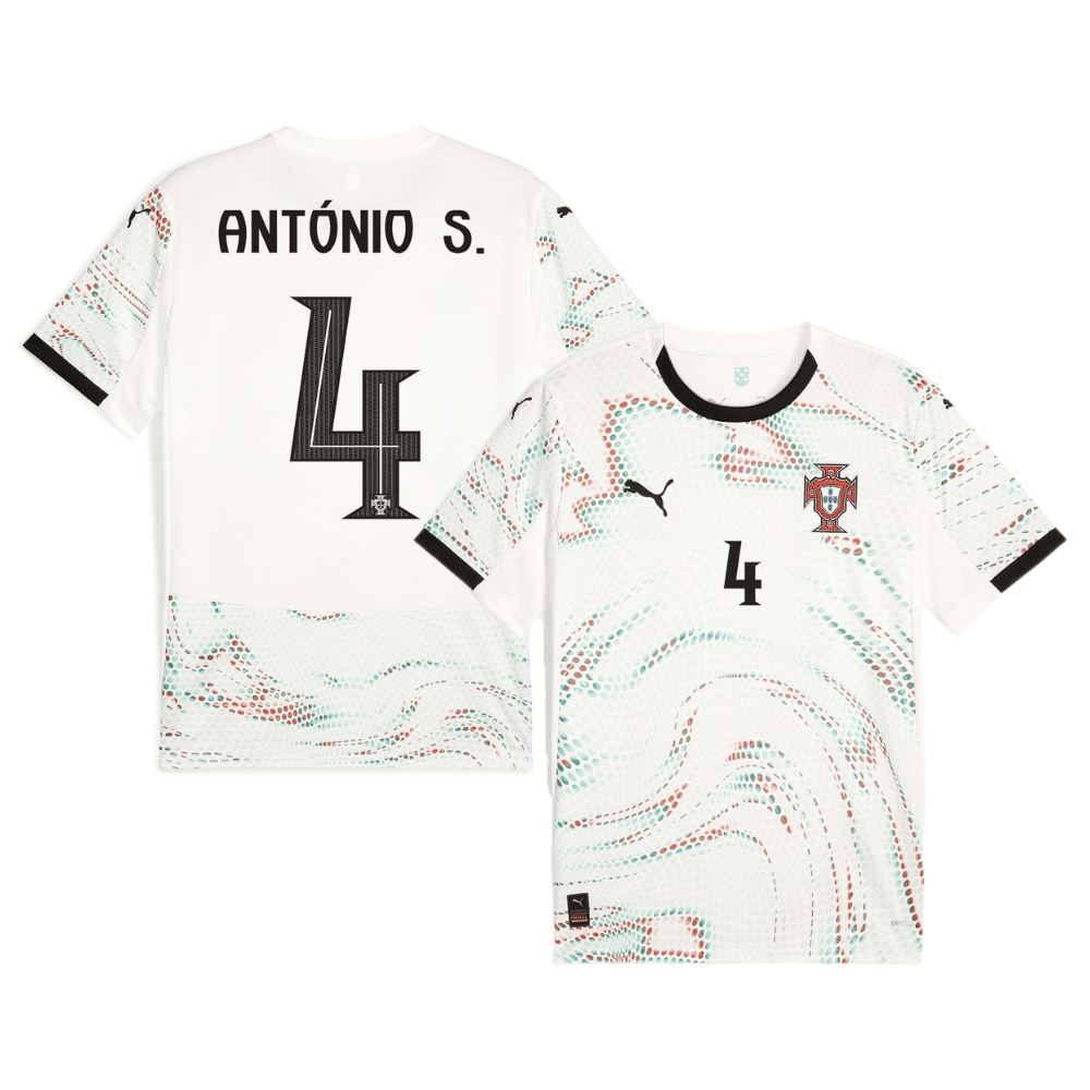 António Silva 4 Portugal National Team 2025/26 Away Men Jersey - White
