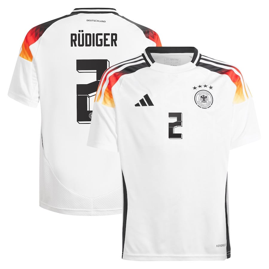 Antonio Rüdiger 2 Germany National Team 2024 Home YOUTH Jersey - White