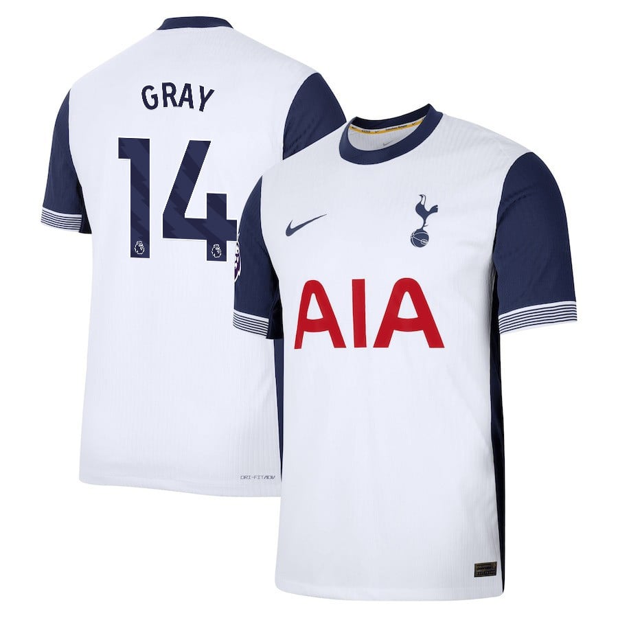 Archie Gray 14 Tottenham Hotspur 2024/25 Home Men Jersey - White